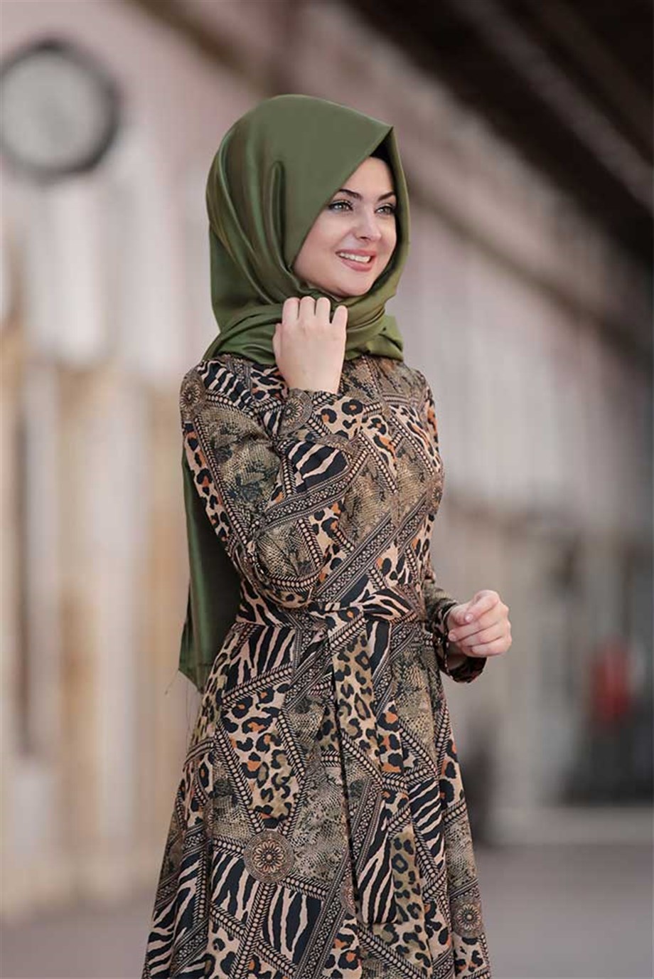 Pınar Şems İklim Elbise Haki