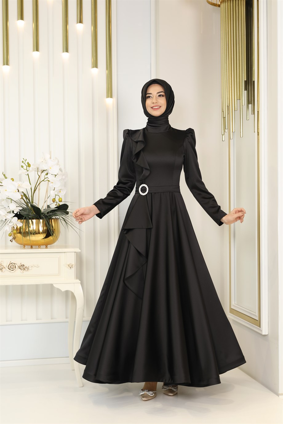 Pınar Şems Lalin Abiye Siyah