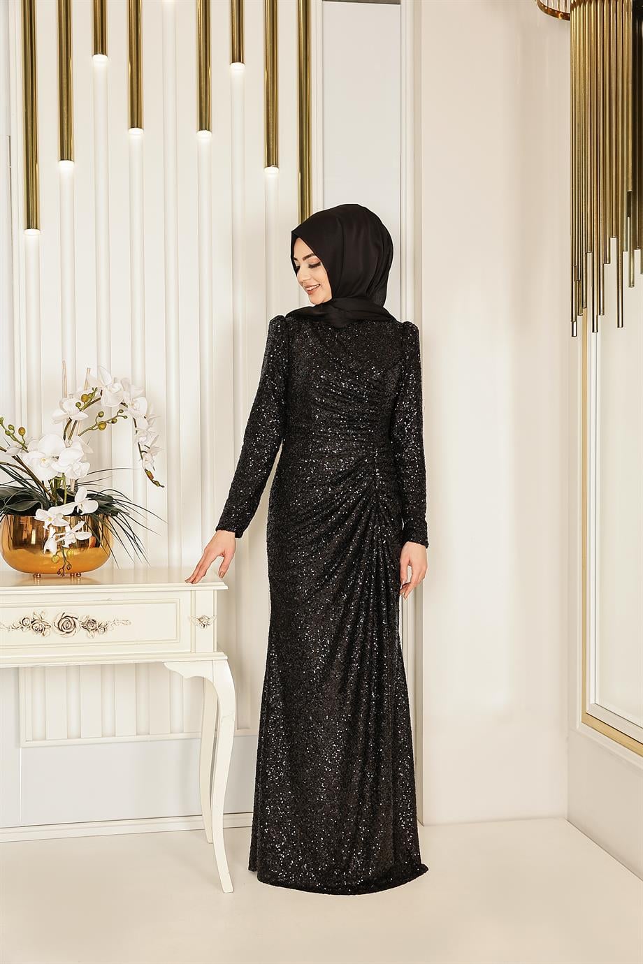 Pınar Şems Mısra Abiye Siyah