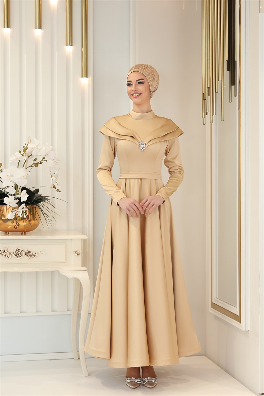 Pınar Şems Rüya Abiye Gold