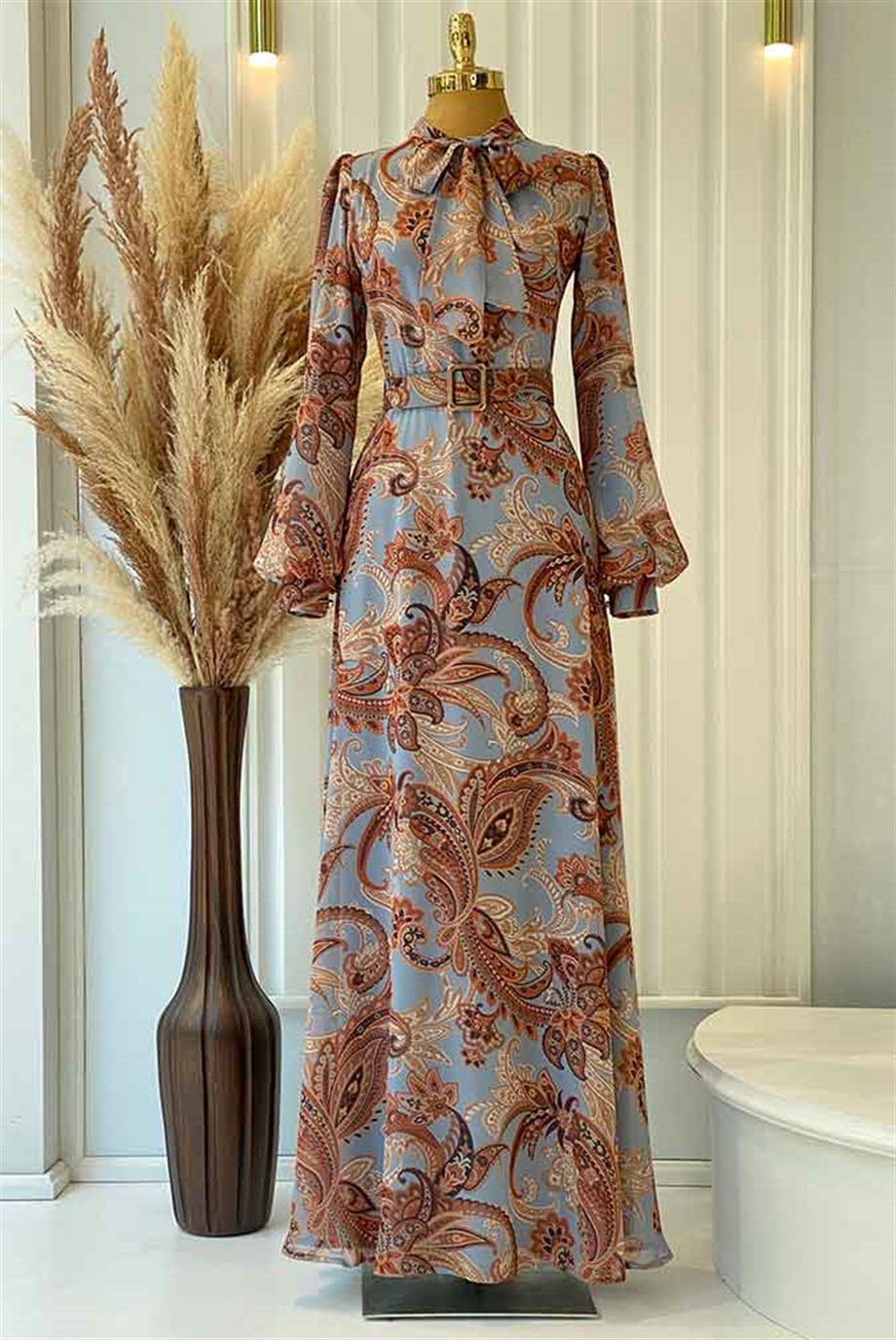 Pınar Şems Seray Elbise Mavi