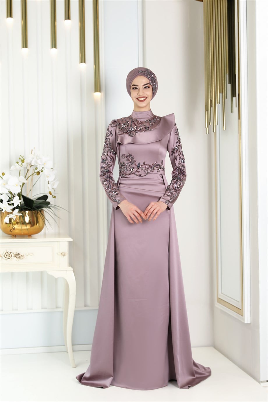 Pınar Şems Zerda Abiye Lila