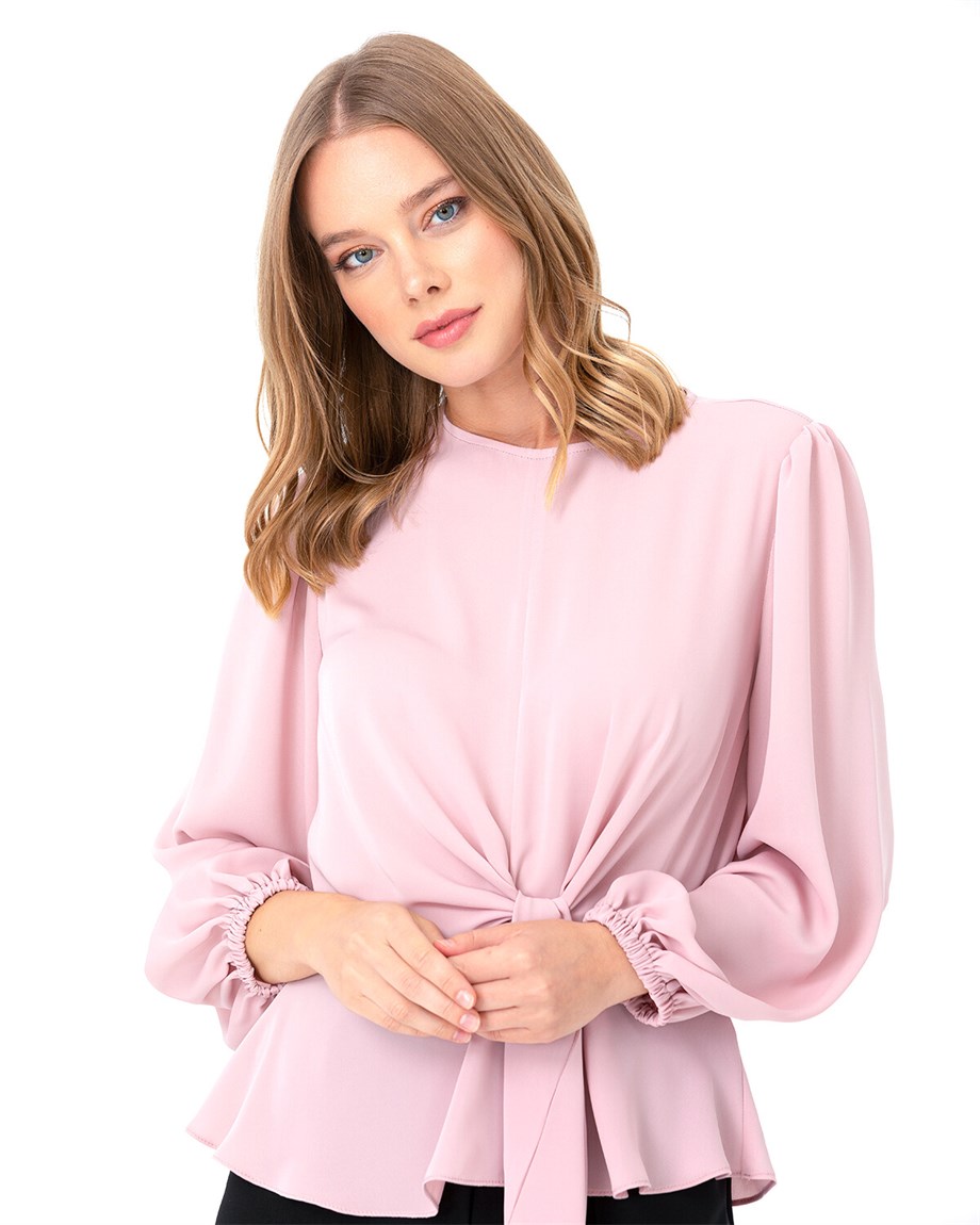 SEÇİL BAĞLAMA DETAYLI BLUZ