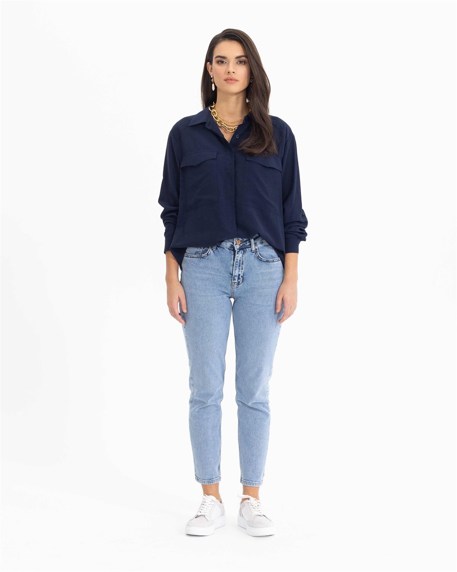 SEÇİL DAR PAÇALI JEAN PANTOLON