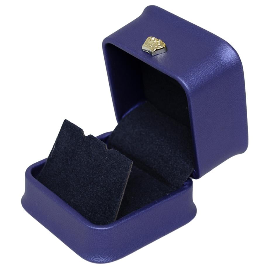 Deri Küpe Kutusu Mavi