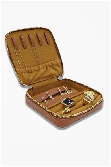 Kare Deri Takı Ve Mücevher Cüzdanı