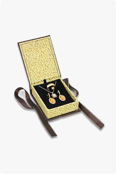 Kurdeleli Karton Set Takı Kutusu (4 Adet)