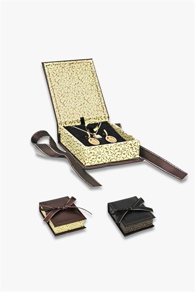 Kurdeleli Karton Set Takı Kutusu (4 Adet)