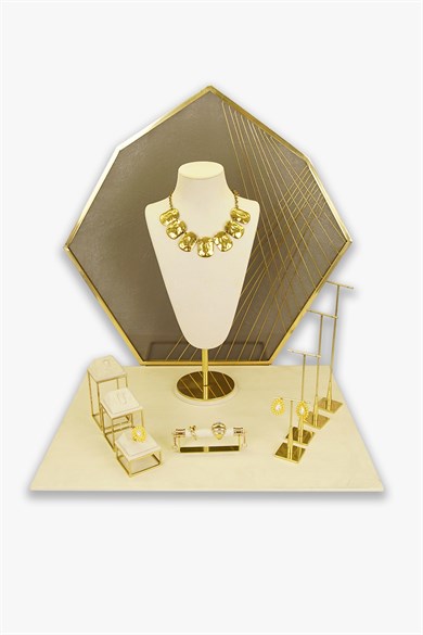 Pirinç Mini Vitrin Seti, Kuyumcu Vitrin Seti