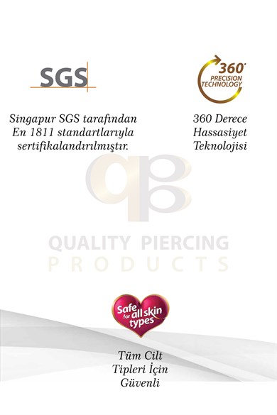 QPP Kulak Delme Küpesi 12 Çift Sarı Tiffany Karışık