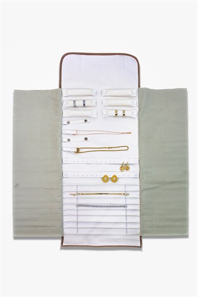 Rulo Katlanabilir Seyahat Takı ve Mücevher Çantası