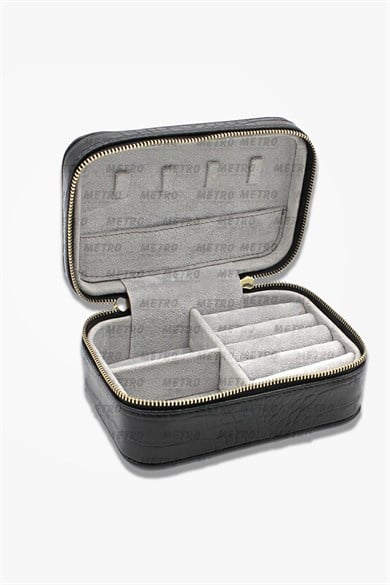 Krokodil Deri Büyük Takı Ve Mücevher Çantası