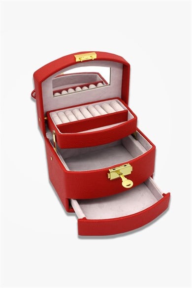 Küçük Aynalı Deri Takı Çantası