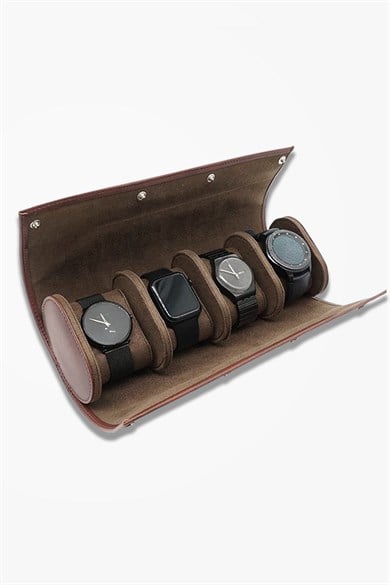 Taşınabilir Deri Saat Çantası