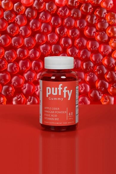 Puffy Gummy Elma Sirkesi, Folik Asit, B12 Vitamini