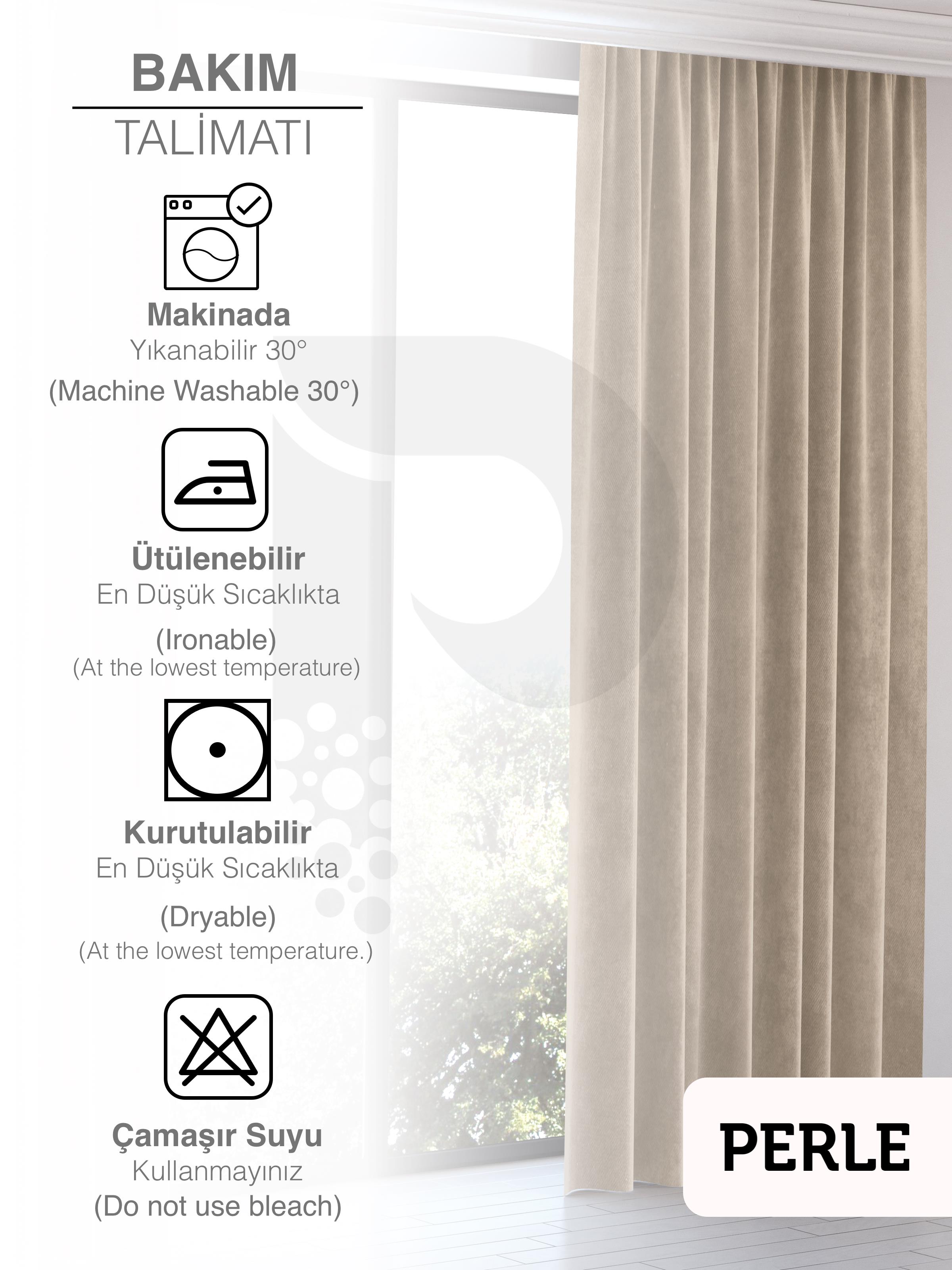 Bej Fon Perde 150x260