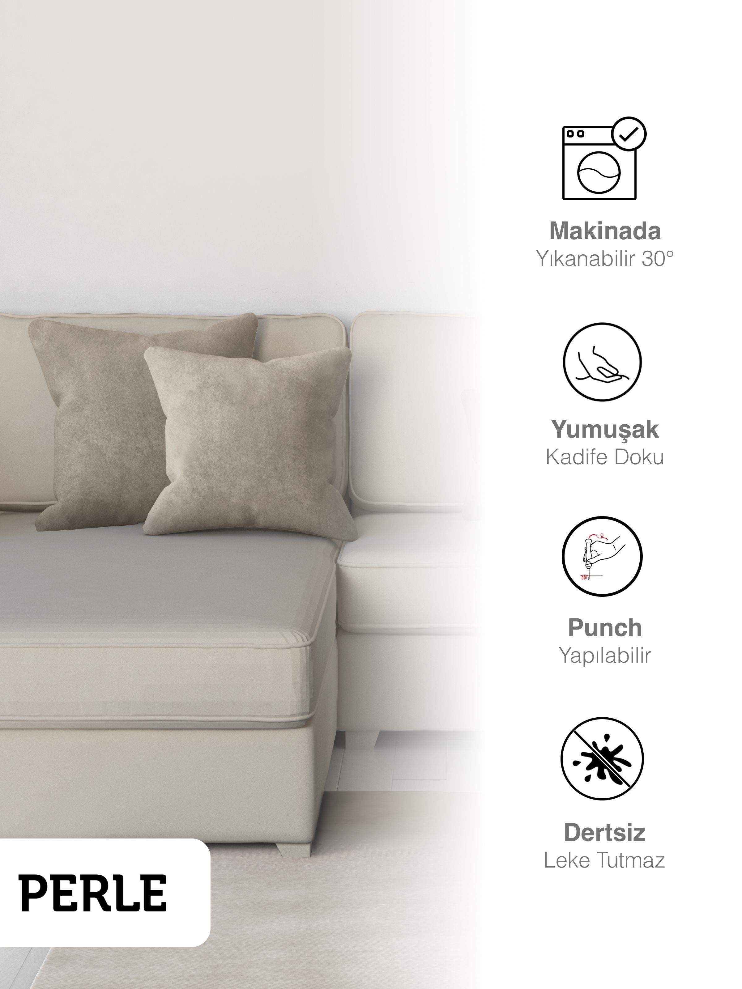 Home Daily Series Taş Rengi Kırlent Yastık Kılıfı