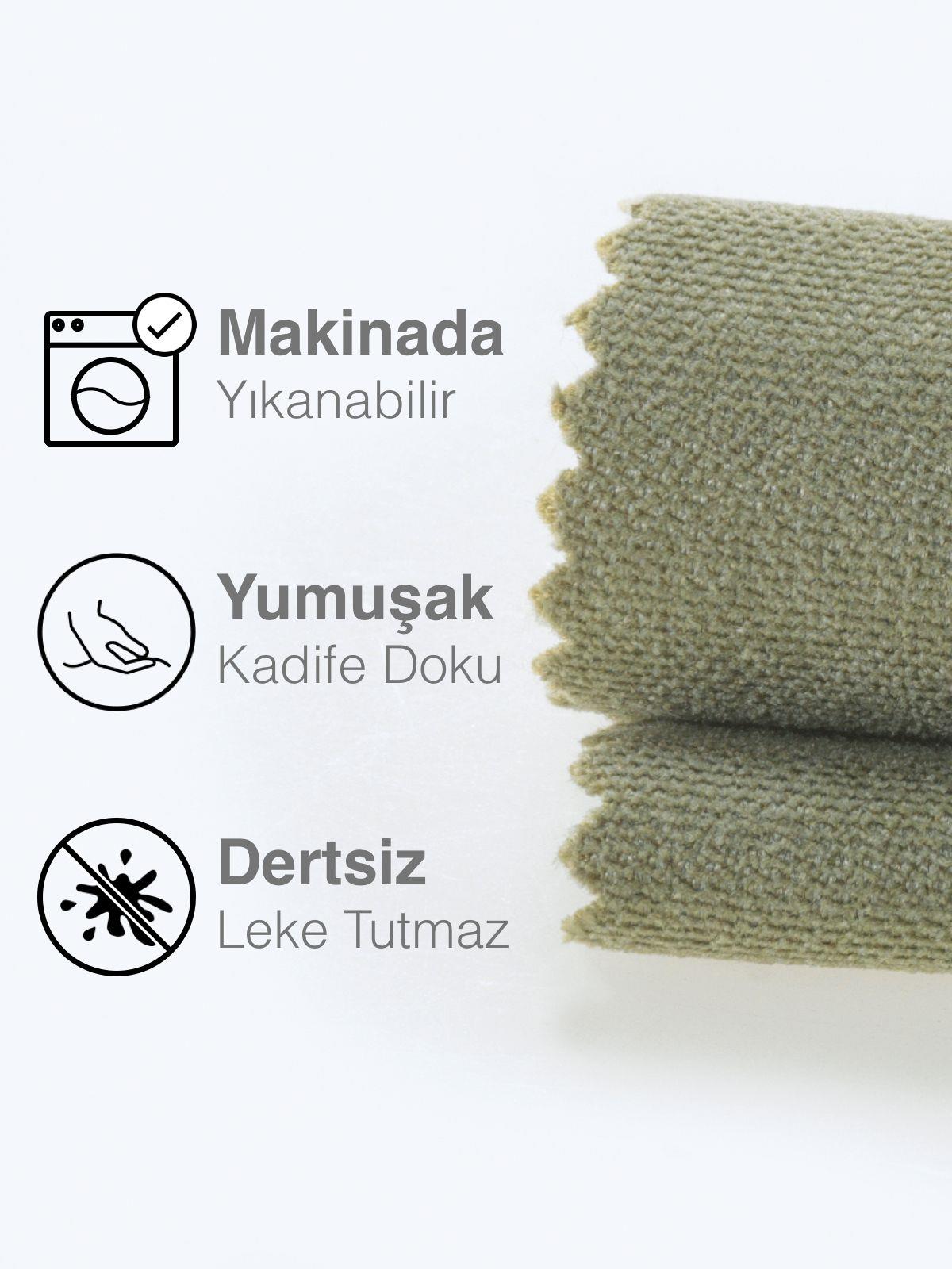 Kadife Dokulu Ada Çayı Rengi Daily Series Runner 40 X 140