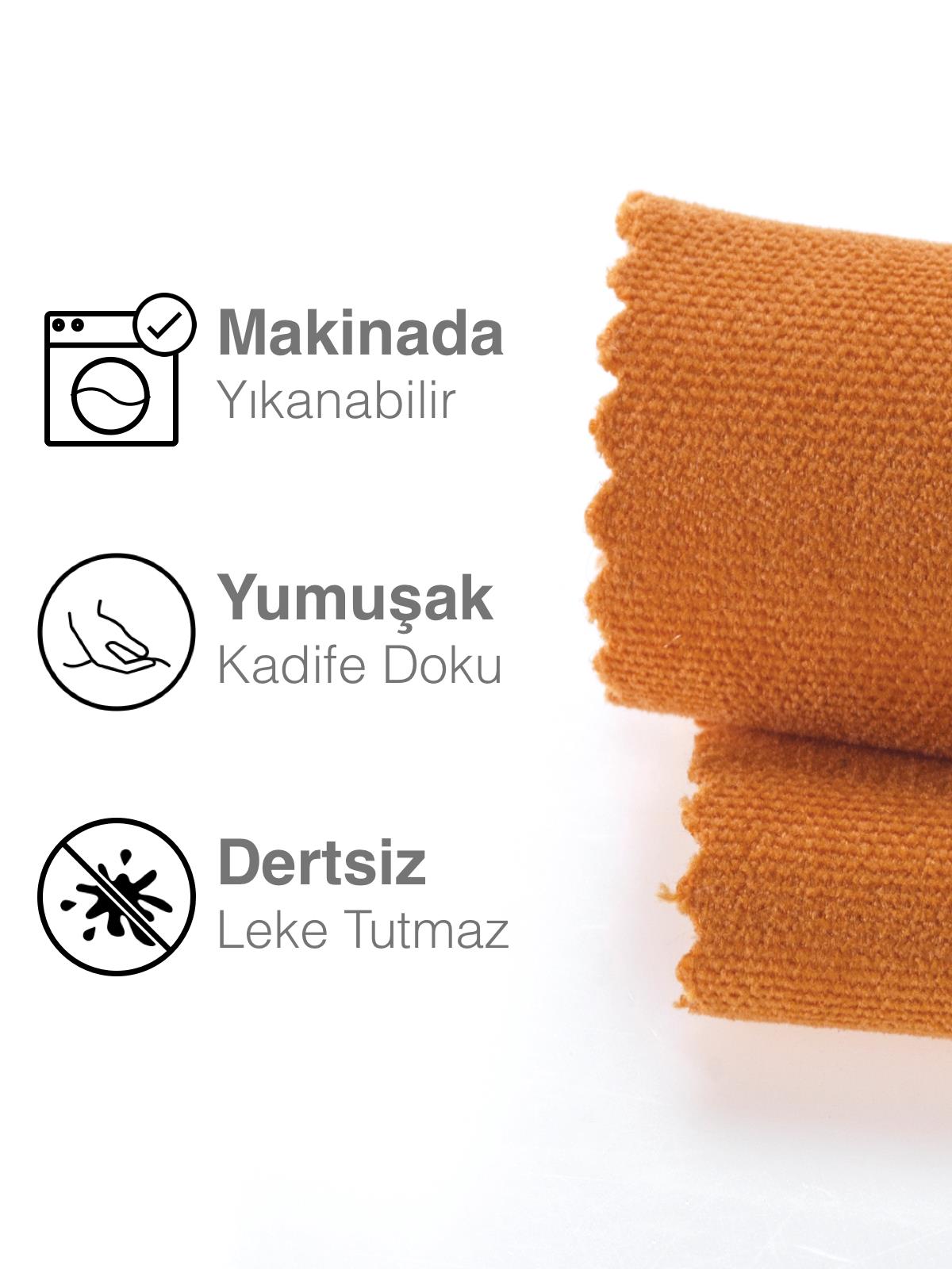 Kadife Dokulu Mandalina Rengi Daily Series Runner 40 X 140