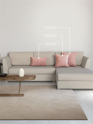 Home Daily Series Buğulu Gül Rengi Kırlent Yastık Kılıfı