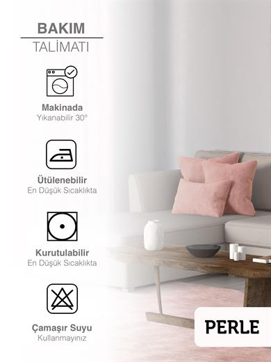 Home Daily Series Buğulu Gül Rengi Kırlent Yastık Kılıfı