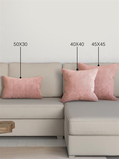Home Daily Series Buğulu Gül Rengi Kırlent Yastık Kılıfı