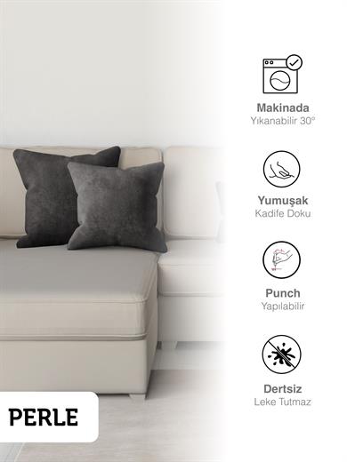 Home Daily Series Gri Renk Kırlent Yastık Kılıfı