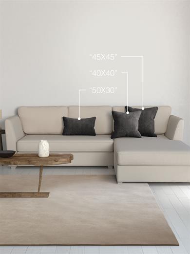 Home Daily Series Gri Renk Kırlent Yastık Kılıfı