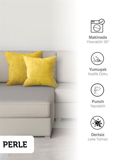 Home Daily Series Güneş Sarısı Rengi Kırlent Yastık Kılıfı