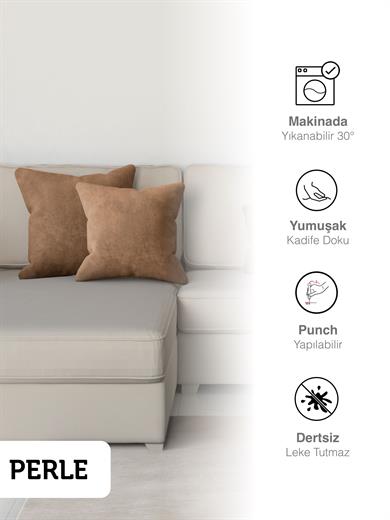 Home Daily Series Kahverengi Kırlent Yastık Kılıfı