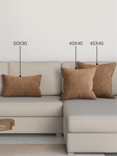 Home Daily Series Kahverengi Kırlent Yastık Kılıfı
