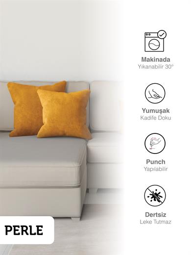 Home Daily Series Safran Rengi Kırlent Yastık Kılıfı