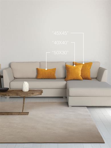 Home Daily Series Safran Rengi Kırlent Yastık Kılıfı