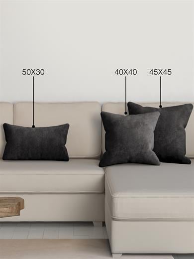 Home Daily Series Siyah Renk Kırlent Yastık Kılıfı