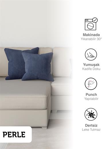 Home Daily Series Uzay Mavisi Rengi Kırlent Yastık Kılıfı