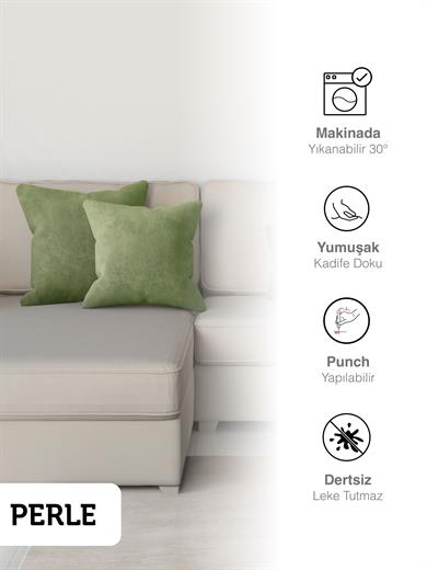 Home Daily Series Zeytin Yaprağı Rengi Kırlent Yastık Kılıfı
