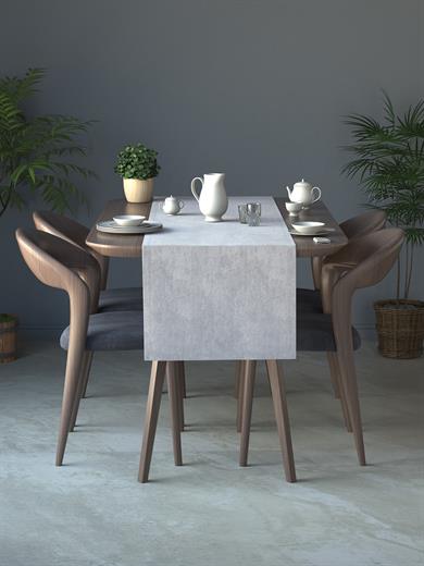 Kadife Dokulu Beyaz Renk Daily Series Runner 40 X 140