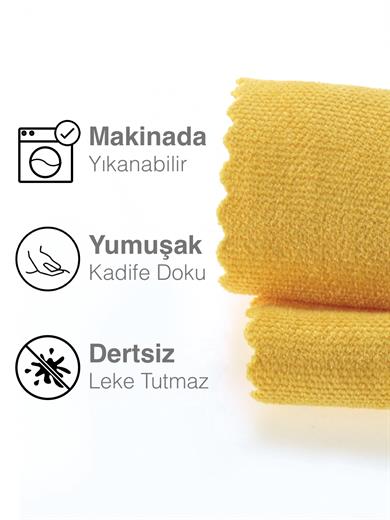 Kadife Dokulu Güneş Sarısı Rengi Daily Series Runner 40 X 140