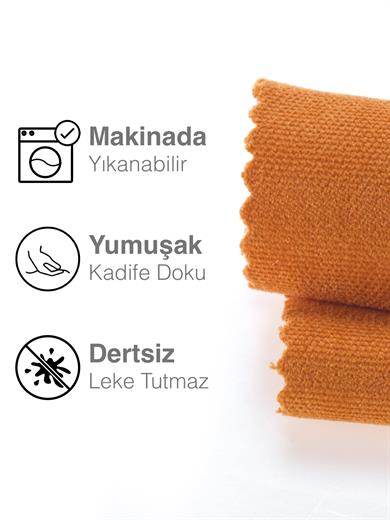 Kadife Dokulu Mandalina Rengi Daily Series Runner 40 X 140
