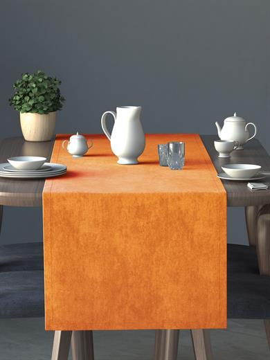 Kadife Dokulu Mandalina Rengi Daily Series Runner 40 X 140