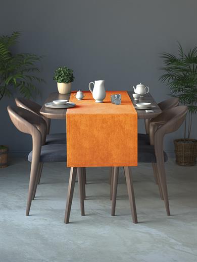 Kadife Dokulu Mandalina Rengi Daily Series Runner 40 X 140