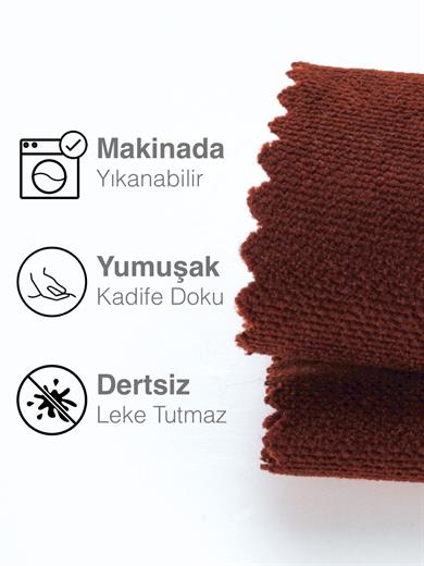 Kadife Dokulu Tarçın Rengi Daily Series Runner 40 X 140