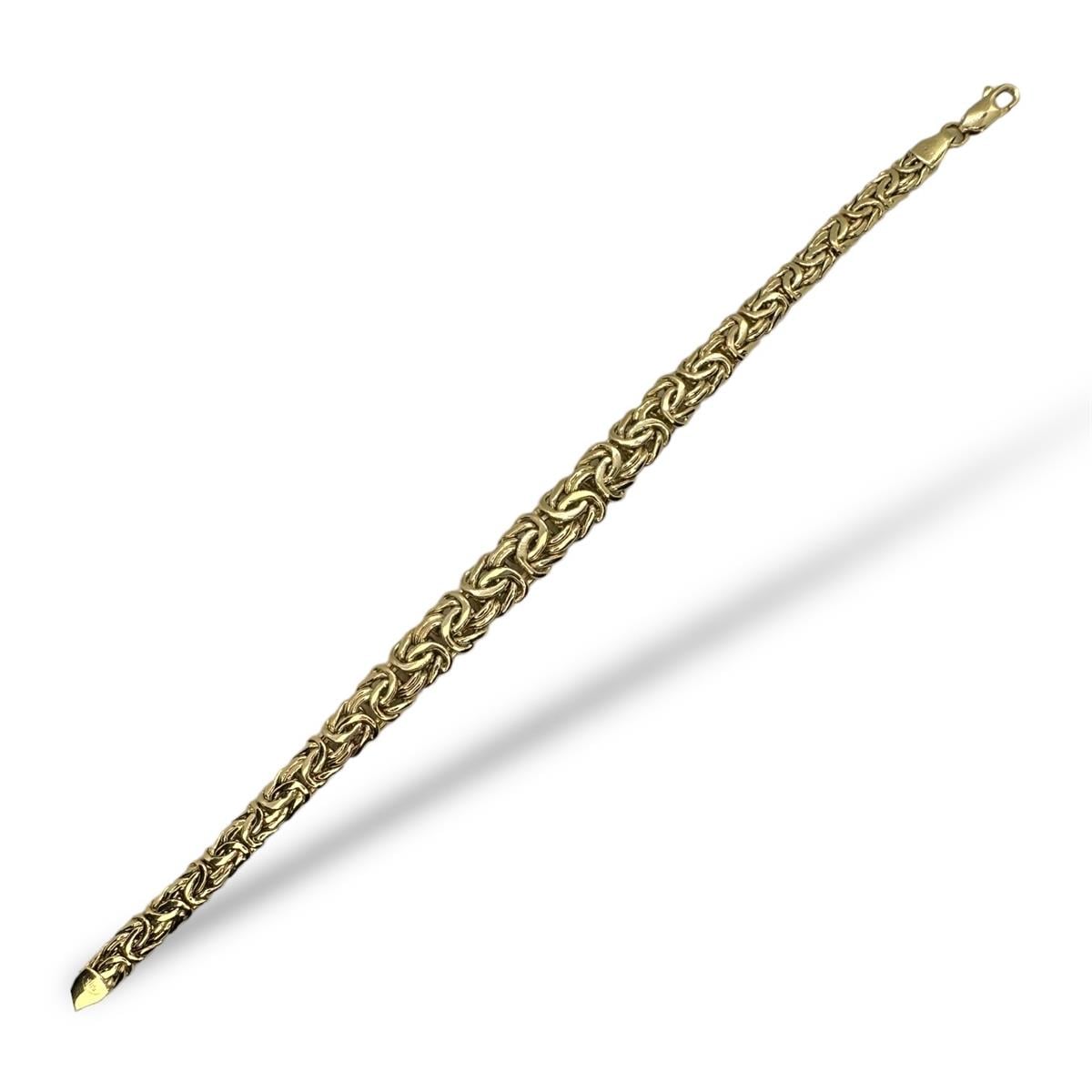 14 Ayar Altın Süzme Kral Model Bileklik 