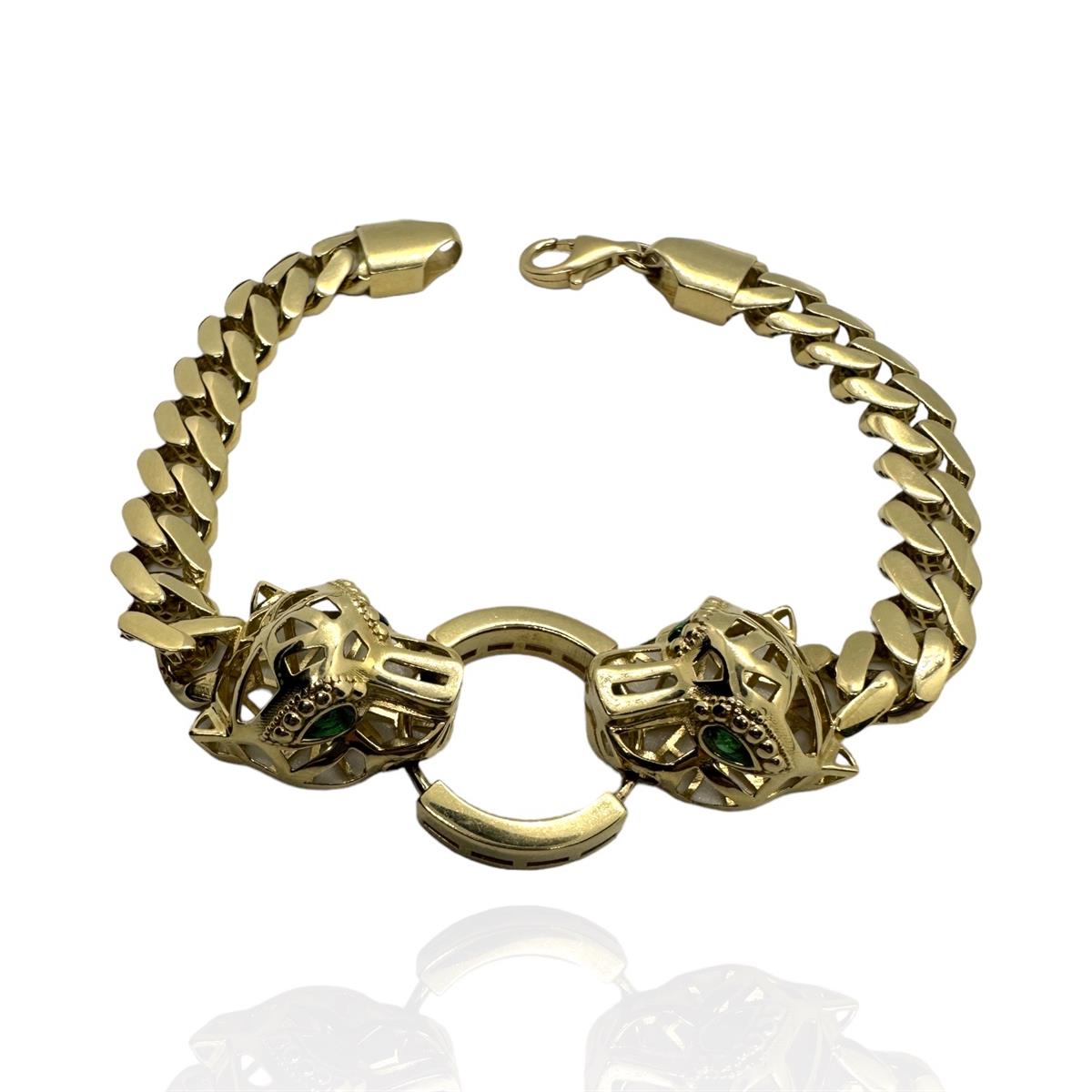 14 Ayar Çift Kaplan Füzyon Gurmet Bileklik