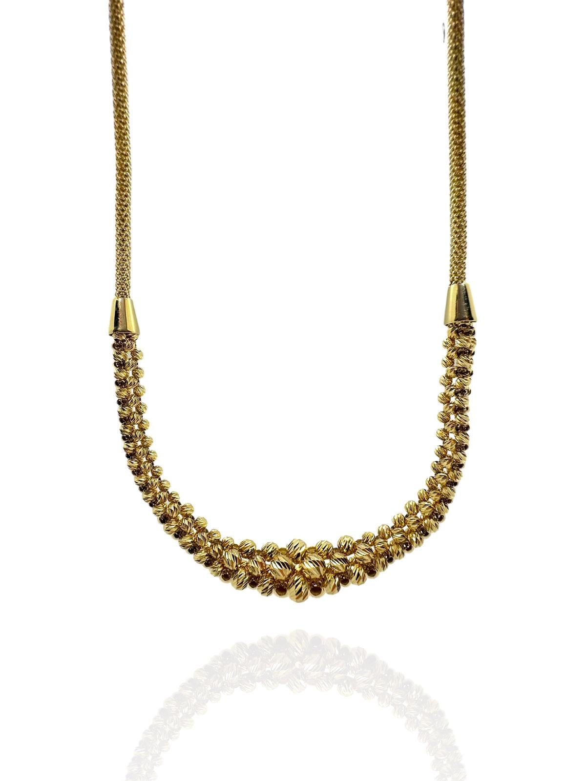 14 Ayar Kayze Sık Dorikalı Süzme Kolye