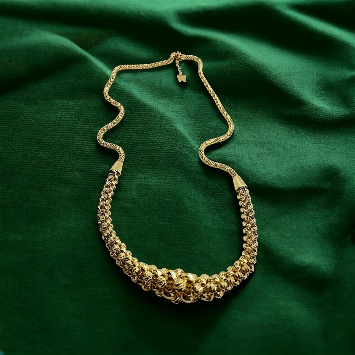 14 Ayar Kayze Sık Dorikalı Süzme Kolye