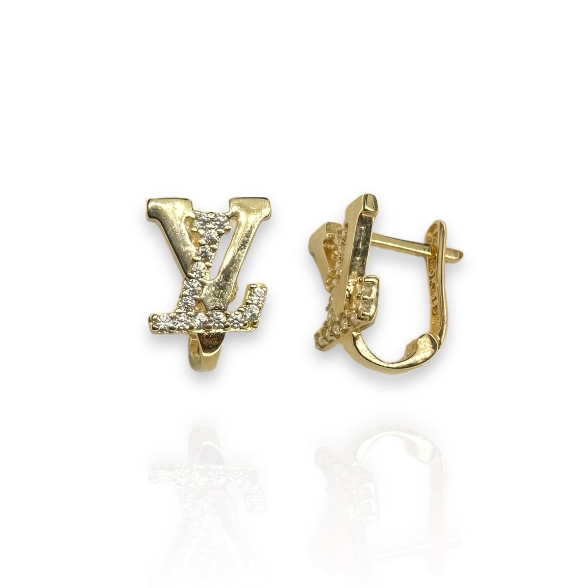 14 Ayar LV Model Altın Küpe 