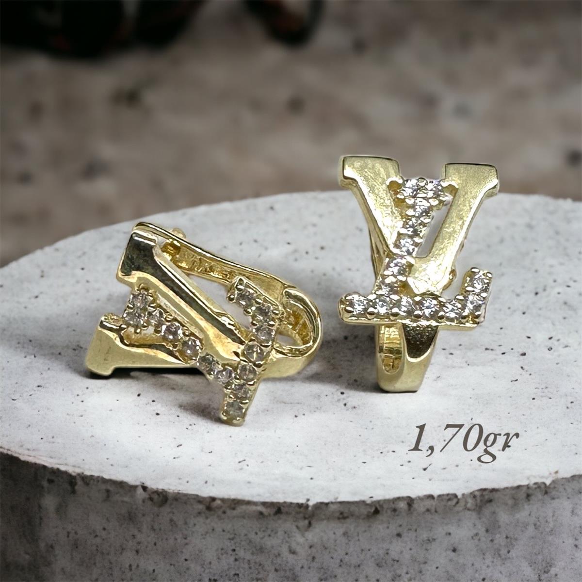 14 Ayar LV Model Altın Küpe 