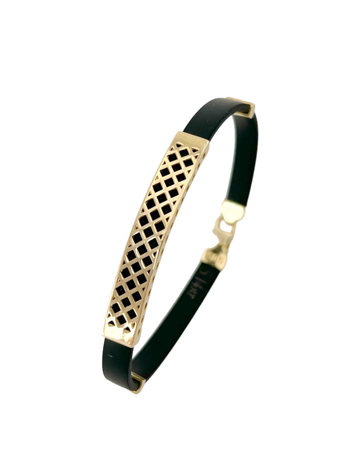 Dilimli Model Kauçuk Altın Bileklik