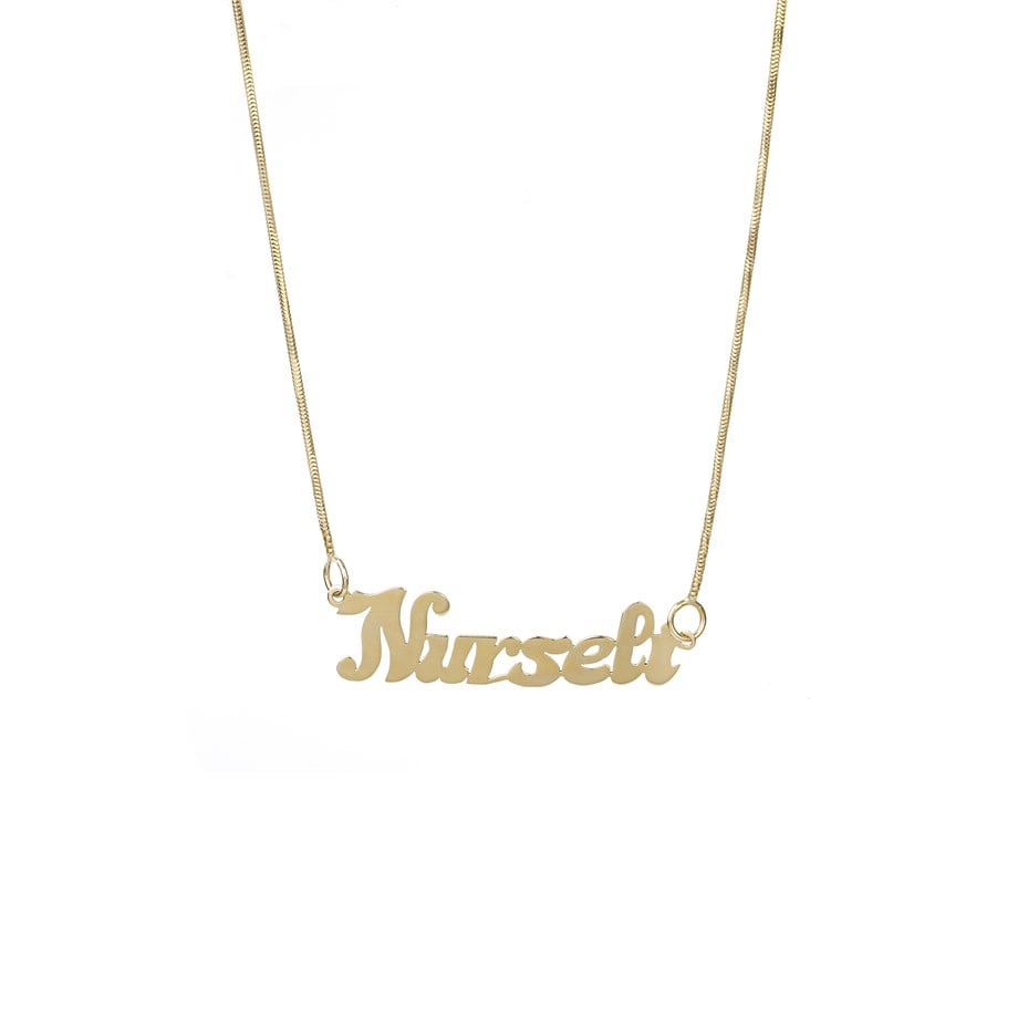 İsim Yazılı Altın Kolye